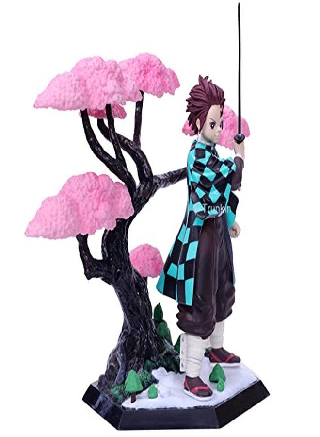 Trunkin | Demon Slayer Tanjiro Kamado Cherry Blossom Sakura Wisteria Flower Tree Action Figure | PVC Collectible Weeb Manga Toy 19 Cms Figurine - Image 3